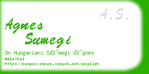 agnes sumegi business card